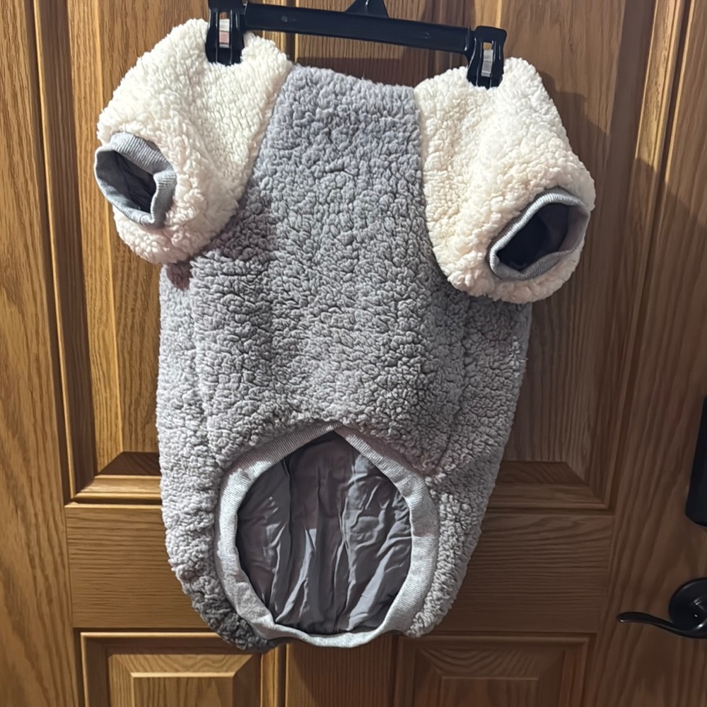 Koolaburra Gray and Cream Dog Sweater